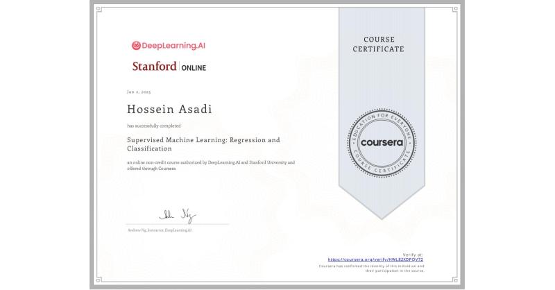 Hossein Asadi on LinkedIn: Completion Certificate for Supervised Hossein Asadi on LinkedIn: Completion Certificate for Supervised