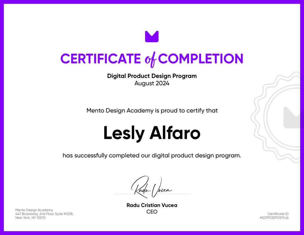 Mento Design Academy on LinkedIn: Lesly Alfaro Digital Product Design Mento Design Academy on LinkedIn: Lesly Alfaro Digital Product Design