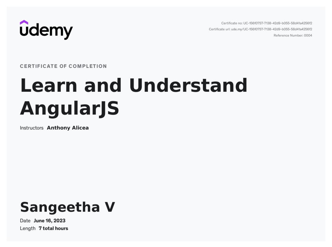 Swetha S on LinkedIn: Udemy Course Completion Certificate Swetha S on LinkedIn: Udemy Course Completion Certificate