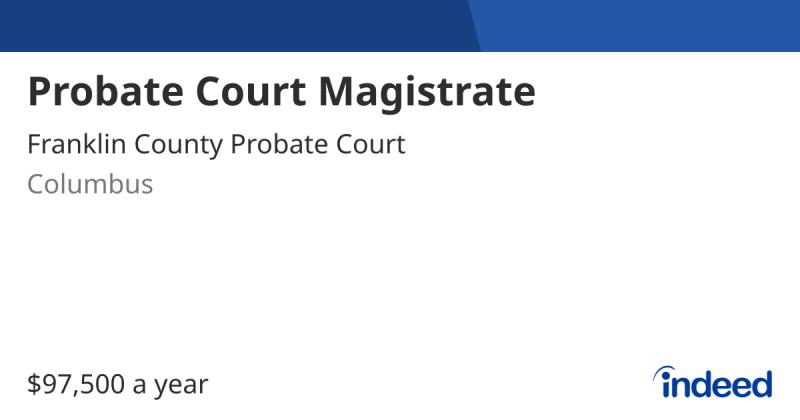 Franklin County Probate Court on LinkedIn: Probate Court Magistrate Franklin County Probate Court on LinkedIn: Probate Court Magistrate