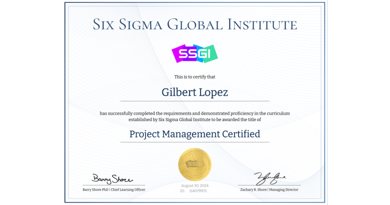 Gilbert Lopez on LinkedIn: Project Management Certification • Gilbert Gilbert Lopez on LinkedIn: Project Management Certification • Gilbert