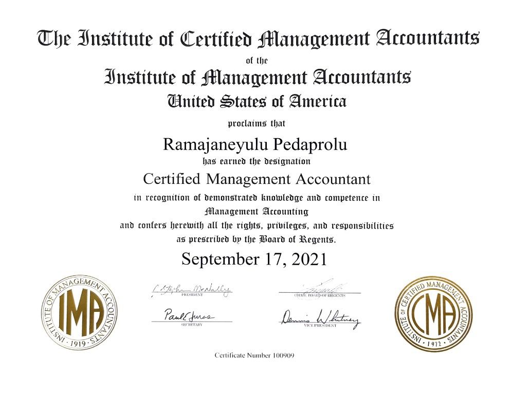 Ramajaneyulu Pedaprolu CMA US on LinkedIn: #newbeginnings #ima 32 Ramajaneyulu Pedaprolu CMA US on LinkedIn: #newbeginnings #ima 32