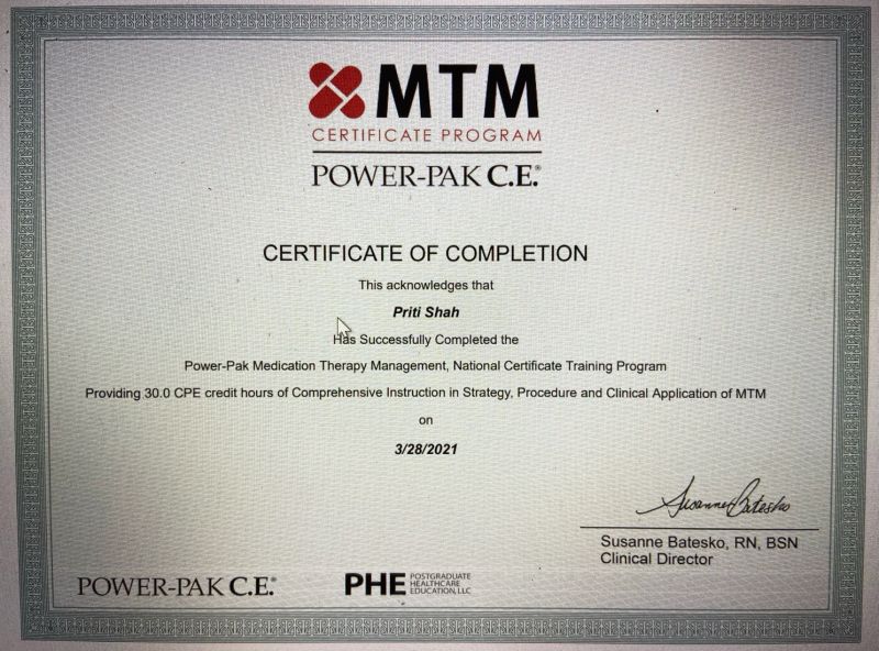 Priti Shah RPh INHC CIHC on LinkedIn: Finally completed my MTM Priti Shah RPh INHC CIHC on LinkedIn: Finally completed my MTM