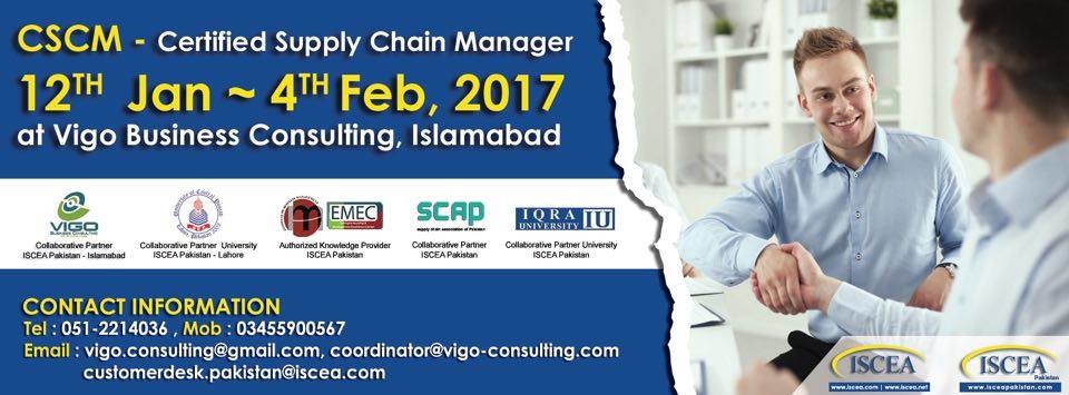 CSCM Certified Supply Chain Training and Exam Program ISCEA now in CSCM Certified Supply Chain Training and Exam Program ISCEA now in