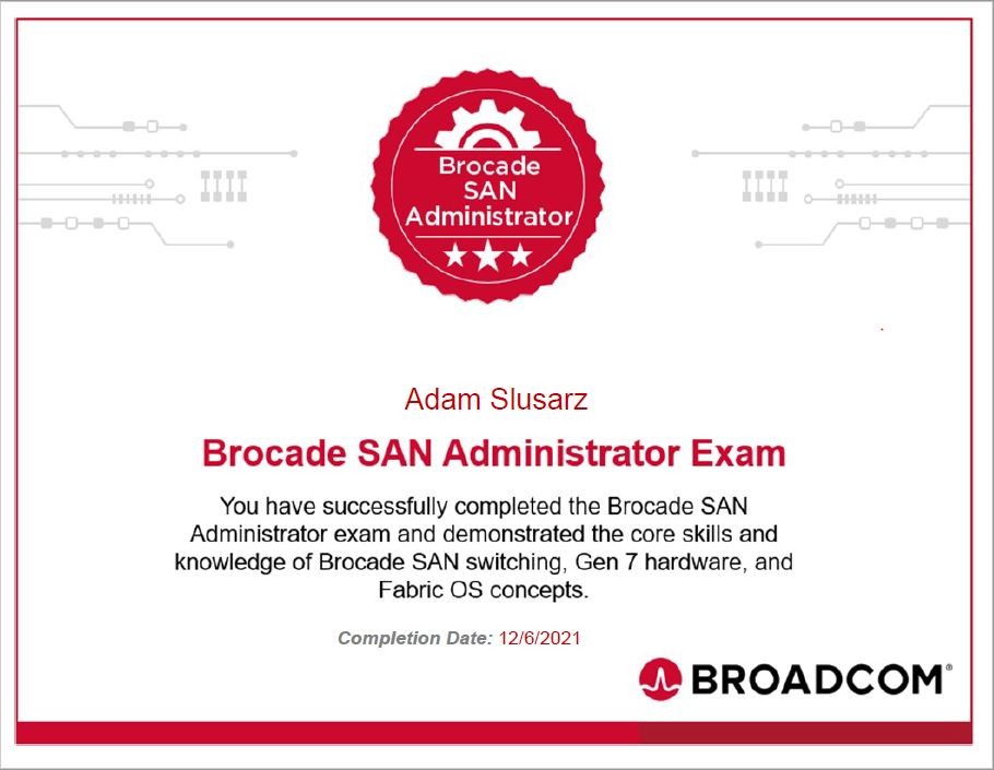 Brocade SAN Administrator Exam Brocade SAN Administrator Exam
