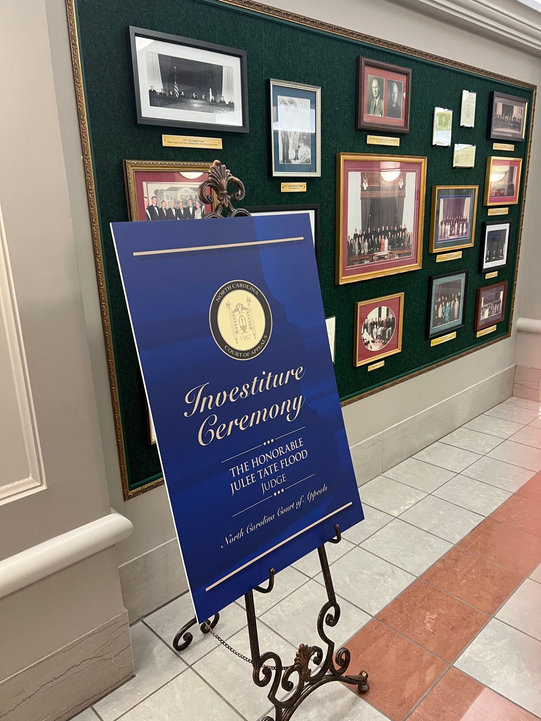 Was pleased to attend the investiture for Judge Julee Tate Flood Was pleased to attend the investiture for Judge Julee Tate Flood