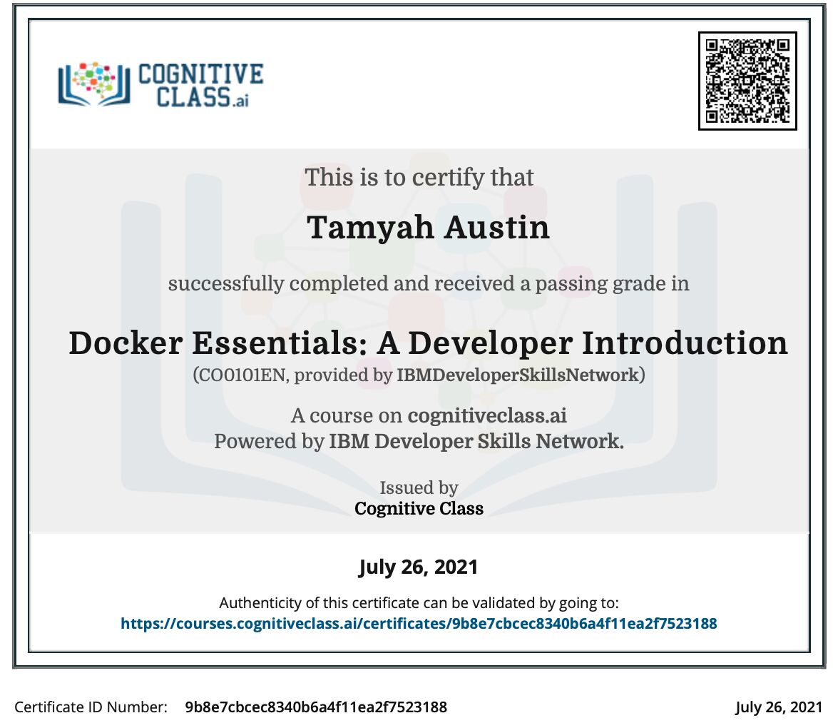 Tamyah Austin on LinkedIn: Check out my certification from IBM Tamyah Austin on LinkedIn: Check out my certification from IBM