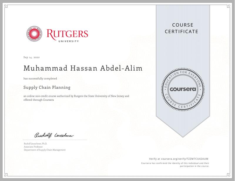 Muhammad Hussein on LinkedIn: #coursera #supplychainmanagement # Muhammad Hussein on LinkedIn: #coursera #supplychainmanagement #