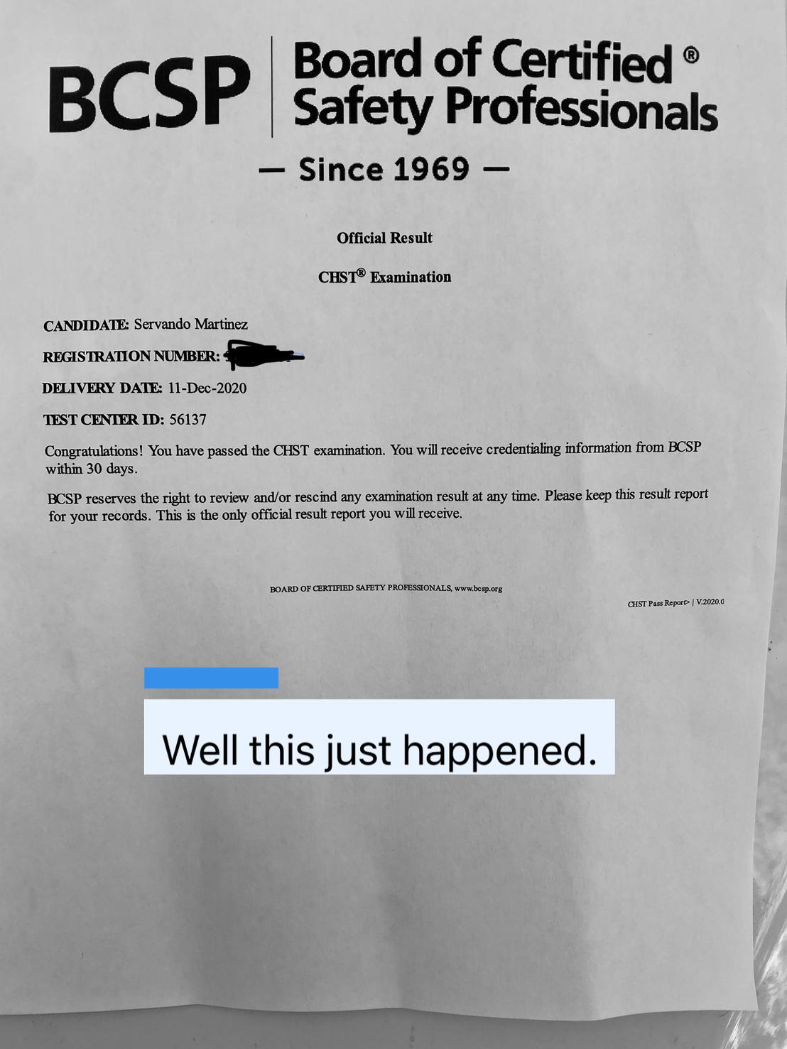 Servando Martinez Jr (CHST EMT) on LinkedIn: On to the next Servando Martinez Jr (CHST EMT) on LinkedIn: On to the next