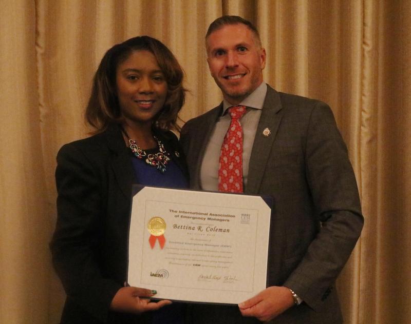Proud to receive my Certifed Emergency Manager Certification last night Proud to receive my Certifed Emergency Manager Certification last night