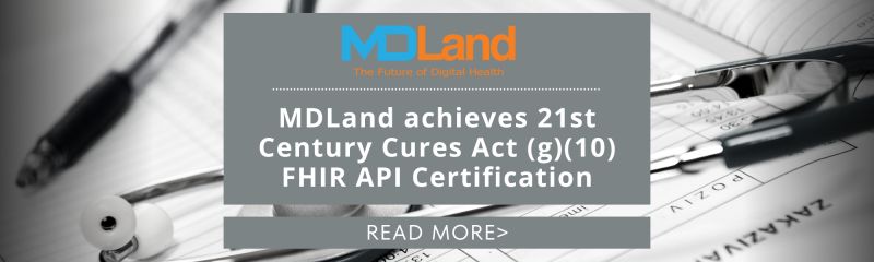 MDLand on LinkedIn: MDLand earns a (g)(10) FHIR Certification MDLand on LinkedIn: MDLand earns a (g)(10) FHIR Certification