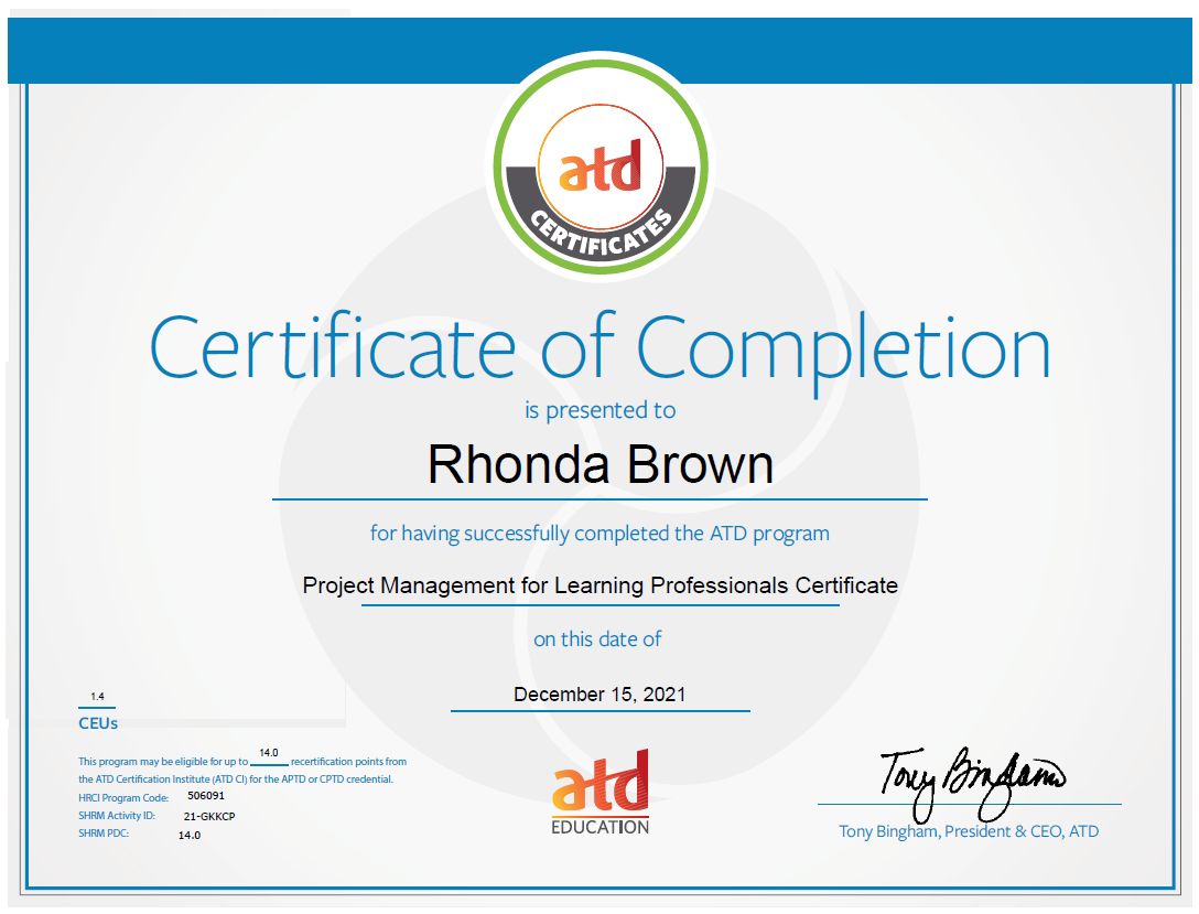 Proud to have completed my Project Management for Learning Proud to have completed my Project Management for Learning