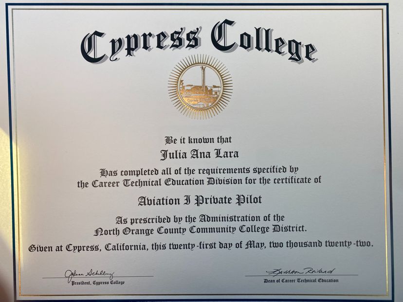 Julia Lara on LinkedIn: Private Pilot ground school certificate at Julia Lara on LinkedIn: Private Pilot ground school certificate at