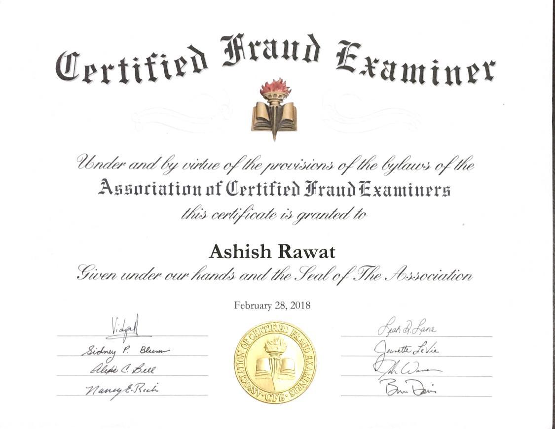 Ashish Rawat MBA CRMA CISA ICA GRC CAMS Audit CAMS RM CFE CRCMP on Ashish Rawat MBA CRMA CISA ICA GRC CAMS Audit CAMS RM CFE CRCMP on
