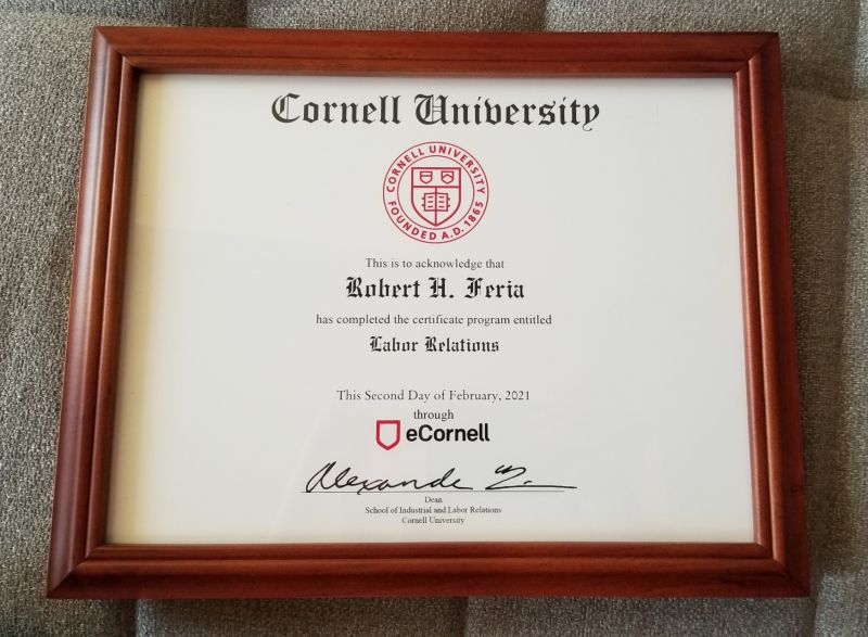 Robert F on LinkedIn: Finished my Labor Relations certificate program Robert F on LinkedIn: Finished my Labor Relations certificate program
