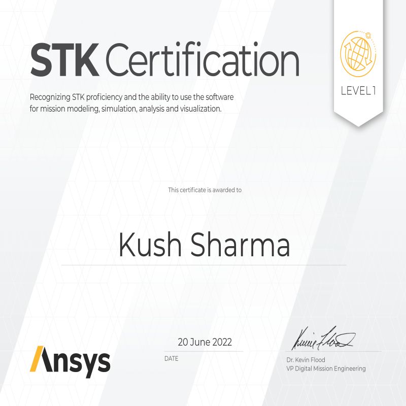 Kush Kumar Sharma on LinkedIn: Happy to share that I have received STK Kush Kumar Sharma on LinkedIn: Happy to share that I have received STK