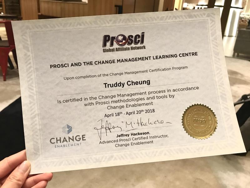 Truddy Cheung on LinkedIn: Completed a 3 day Prosci Certification Truddy Cheung on LinkedIn: Completed a 3 day Prosci Certification