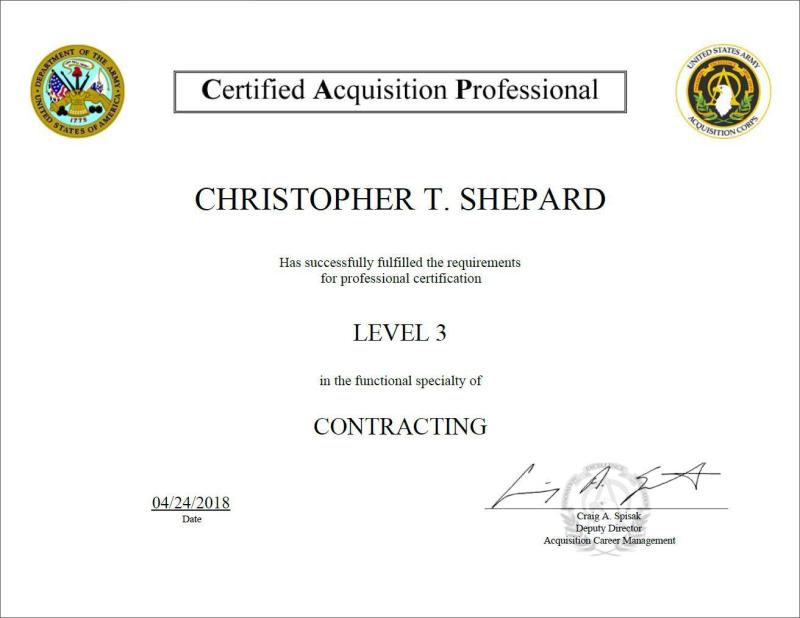 Chris Shepard on LinkedIn: I just received my level 3 certification in Chris Shepard on LinkedIn: I just received my level 3 certification in