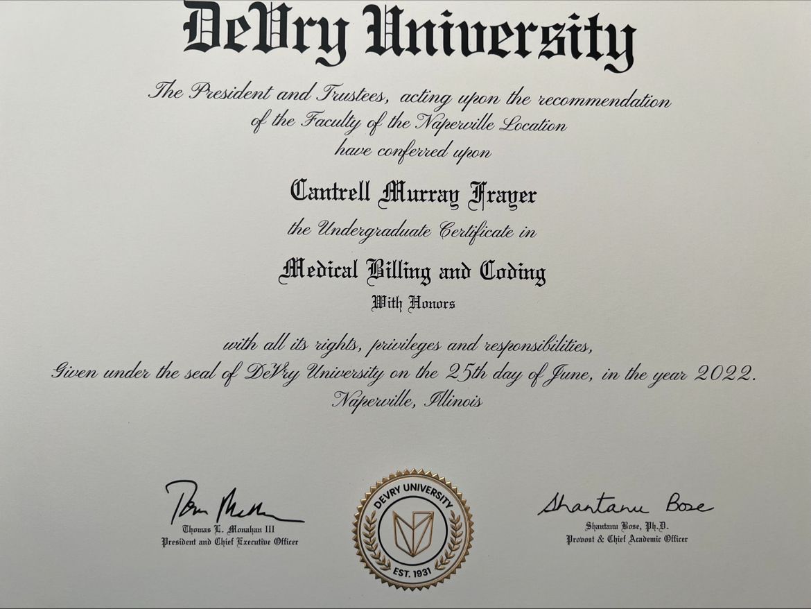 It s official I have completed all course work for my medical Billing It s official I have completed all course work for my medical Billing