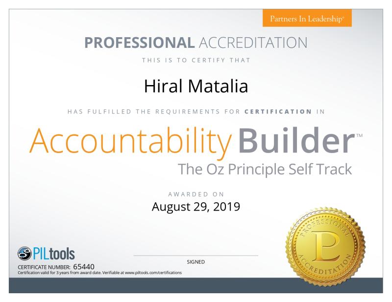 Hiral Matalia( she / her) on LinkedIn: #certification #accountability # Hiral Matalia( she / her) on LinkedIn: #certification #accountability #