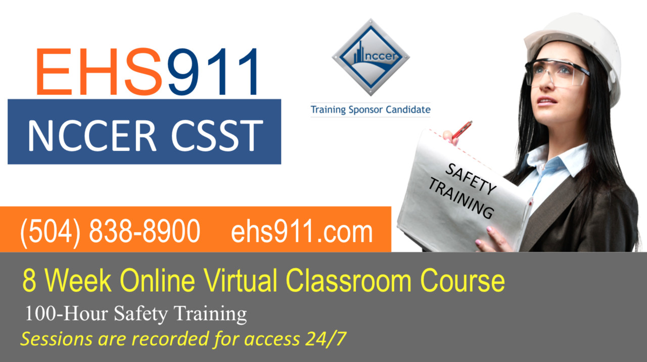 NCCER CSST Online Webinar Classes with in person testing evaluations NCCER CSST Online Webinar Classes with in person testing evaluations