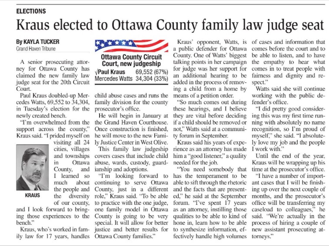 Paul Kraus on LinkedIn: Excited to serve Ottawa County as a Circuit Paul Kraus on LinkedIn: Excited to serve Ottawa County as a Circuit