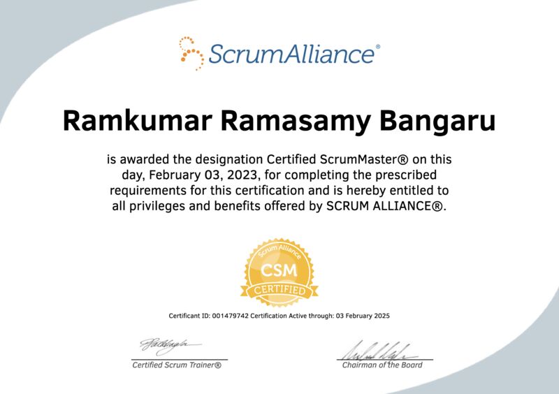 Ramkumar Ramasamy Bangaru on LinkedIn: I m happy to share that I ve Ramkumar Ramasamy Bangaru on LinkedIn: I m happy to share that I ve