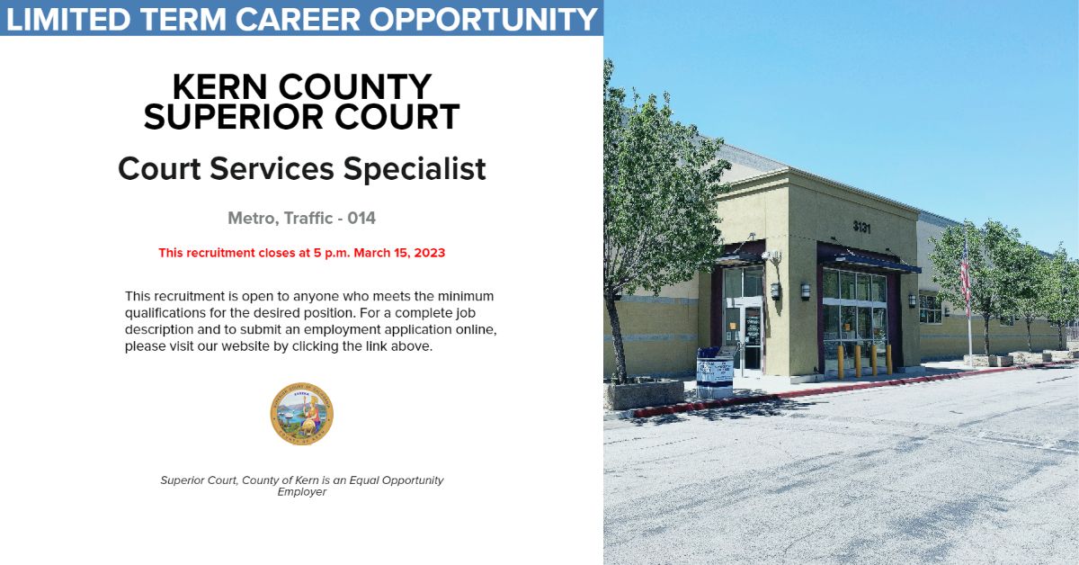 Superior Court of California County of Kern on LinkedIn: We are hiring Superior Court of California County of Kern on LinkedIn: We are hiring