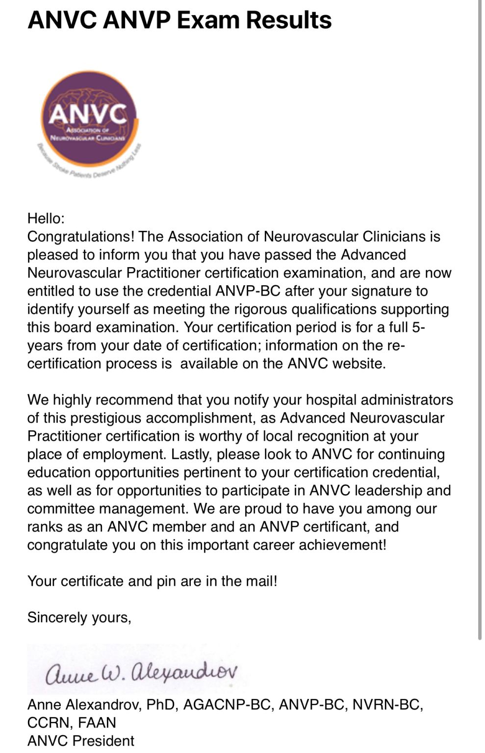 Diane M Glick (Csajaghy) MSN ACNP BC ANVP BC on LinkedIn: I PASSED Diane M Glick (Csajaghy) MSN ACNP BC ANVP BC on LinkedIn: I PASSED