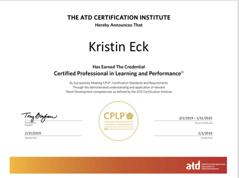 Kristin Eck CPTD on LinkedIn: Got an email yesterday letting me know Kristin Eck CPTD on LinkedIn: Got an email yesterday letting me know