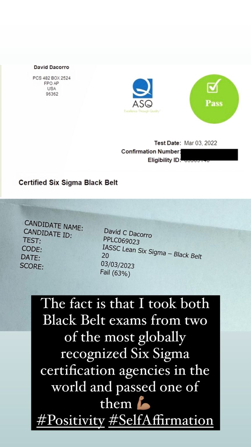 I took both Black Belt exams from ASQ and IASCC exactly a year apart I took both Black Belt exams from ASQ and IASCC exactly a year apart