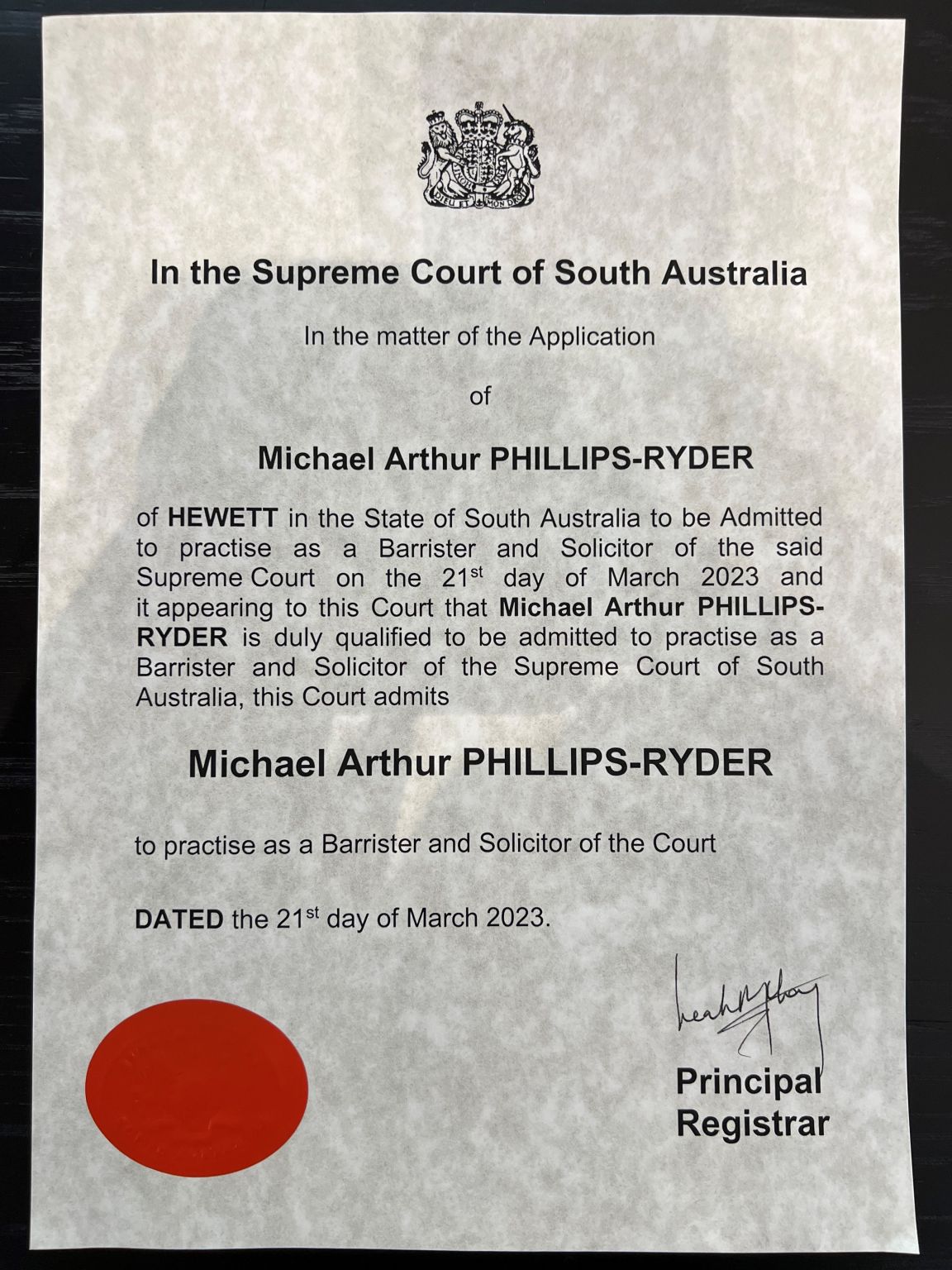 Michael Phillips Ryder en LinkedIn: Excited to be admitted as a Michael Phillips Ryder en LinkedIn: Excited to be admitted as a