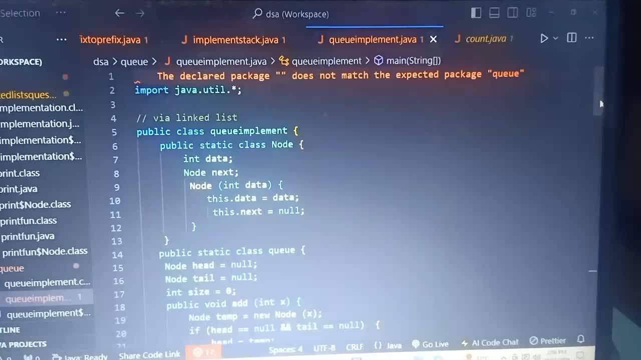 Abdul Mohaimin on LinkedIn: forming queue data structure using Abdul Mohaimin on LinkedIn: forming queue data structure using