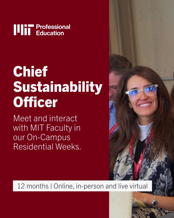 MIT Professional Education Chief Sustainability Officer Program on MIT Professional Education Chief Sustainability Officer Program on