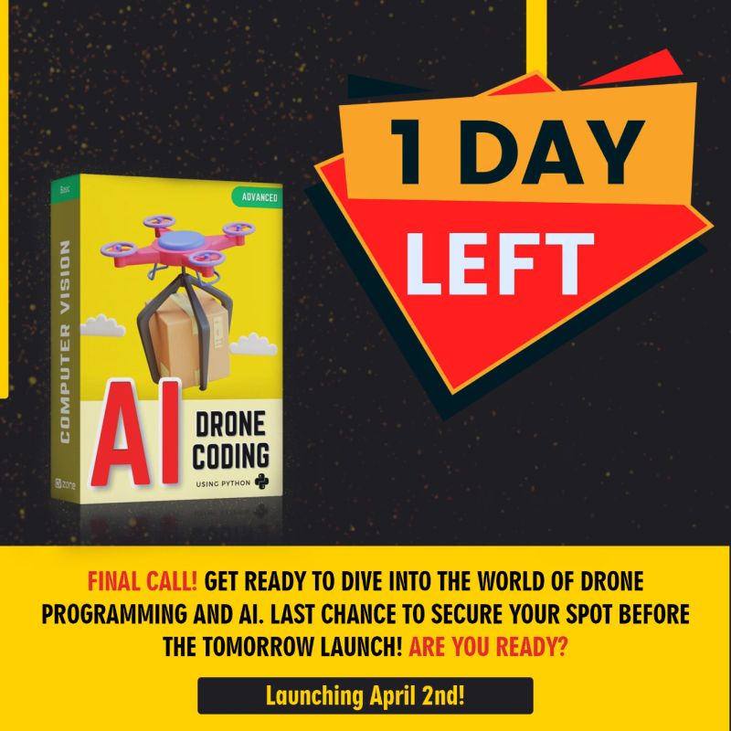 AI Drone Programming With Python By Murtaza Hassan Kickstarter CVZone Ai drone programming with python by murtaza hassan kickstarter cvzone