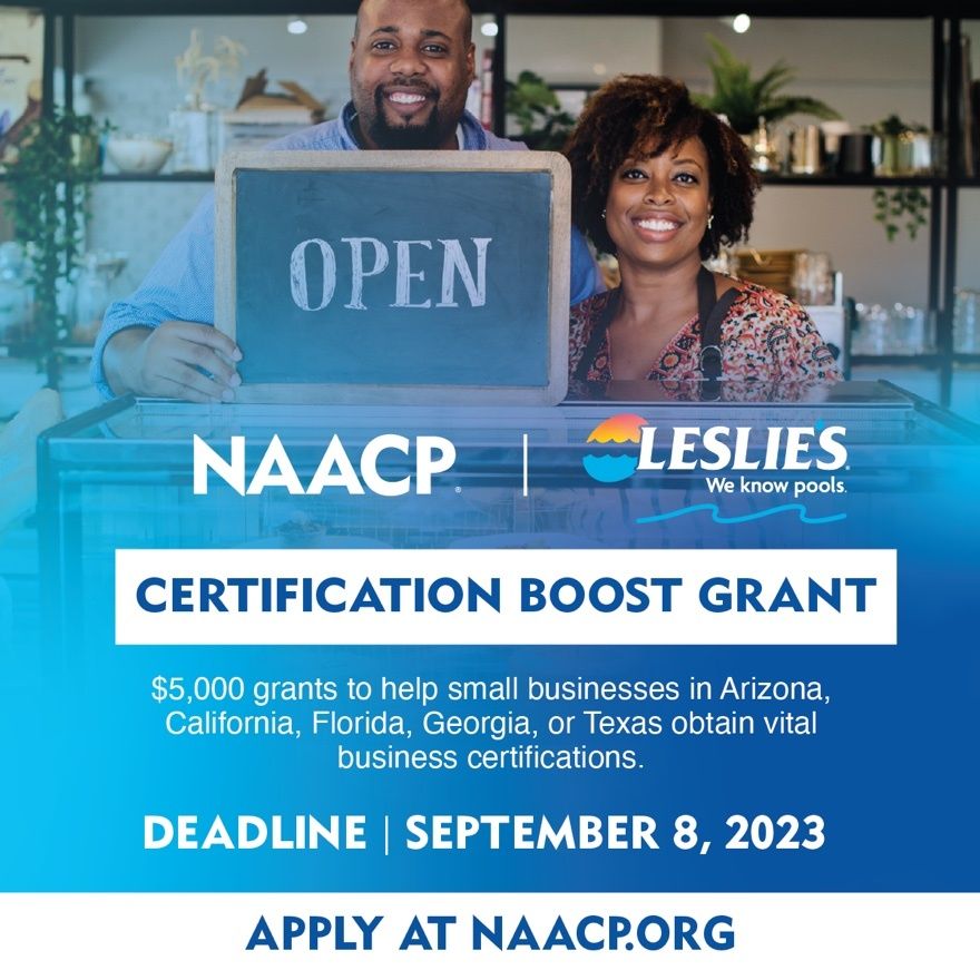NAACP on LinkedIn: The NAACP and Leslie #39 s Certification Boost Grant is NAACP on LinkedIn: The NAACP and Leslie #39 s Certification Boost Grant is
