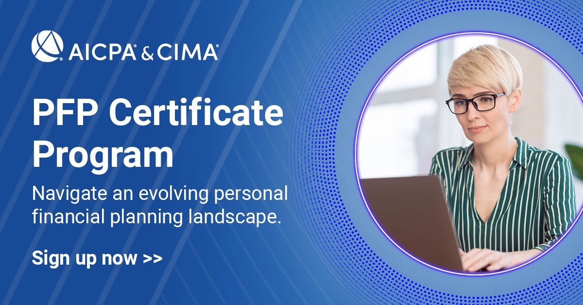 AICPA on LinkedIn: The Personal Financial Planning Certificate Program AICPA on LinkedIn: The Personal Financial Planning Certificate Program