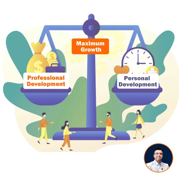 What is the difference between personal and professional development?
