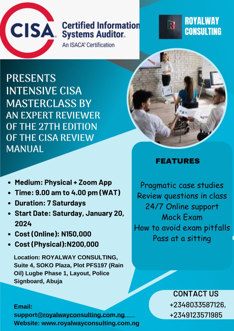 I am one of the expert reviewers of the 27th edition of CISA I am one of the expert reviewers of the 27th edition of CISA