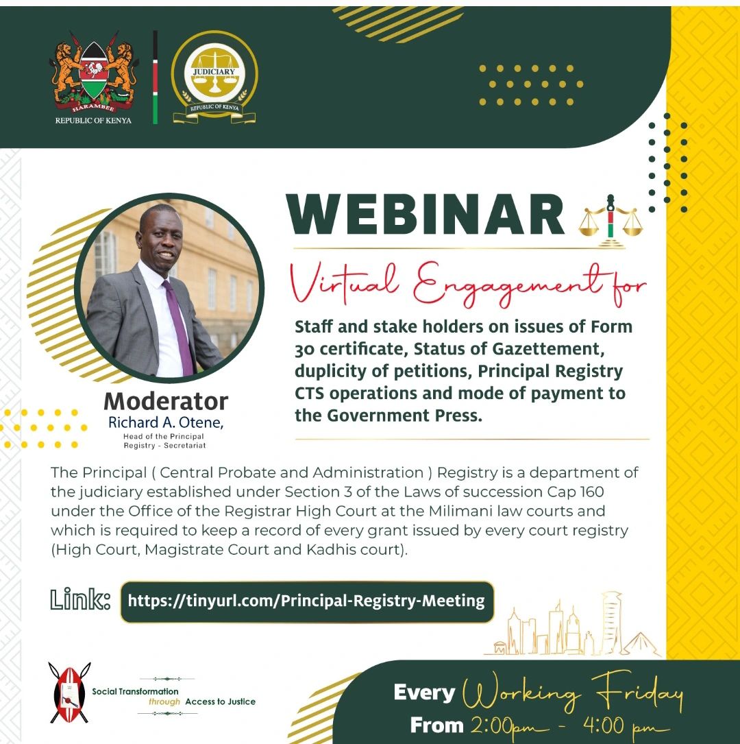 Richard Otene on LinkedIn: Probate and Administration Virtual Registry Richard Otene on LinkedIn: Probate and Administration Virtual Registry