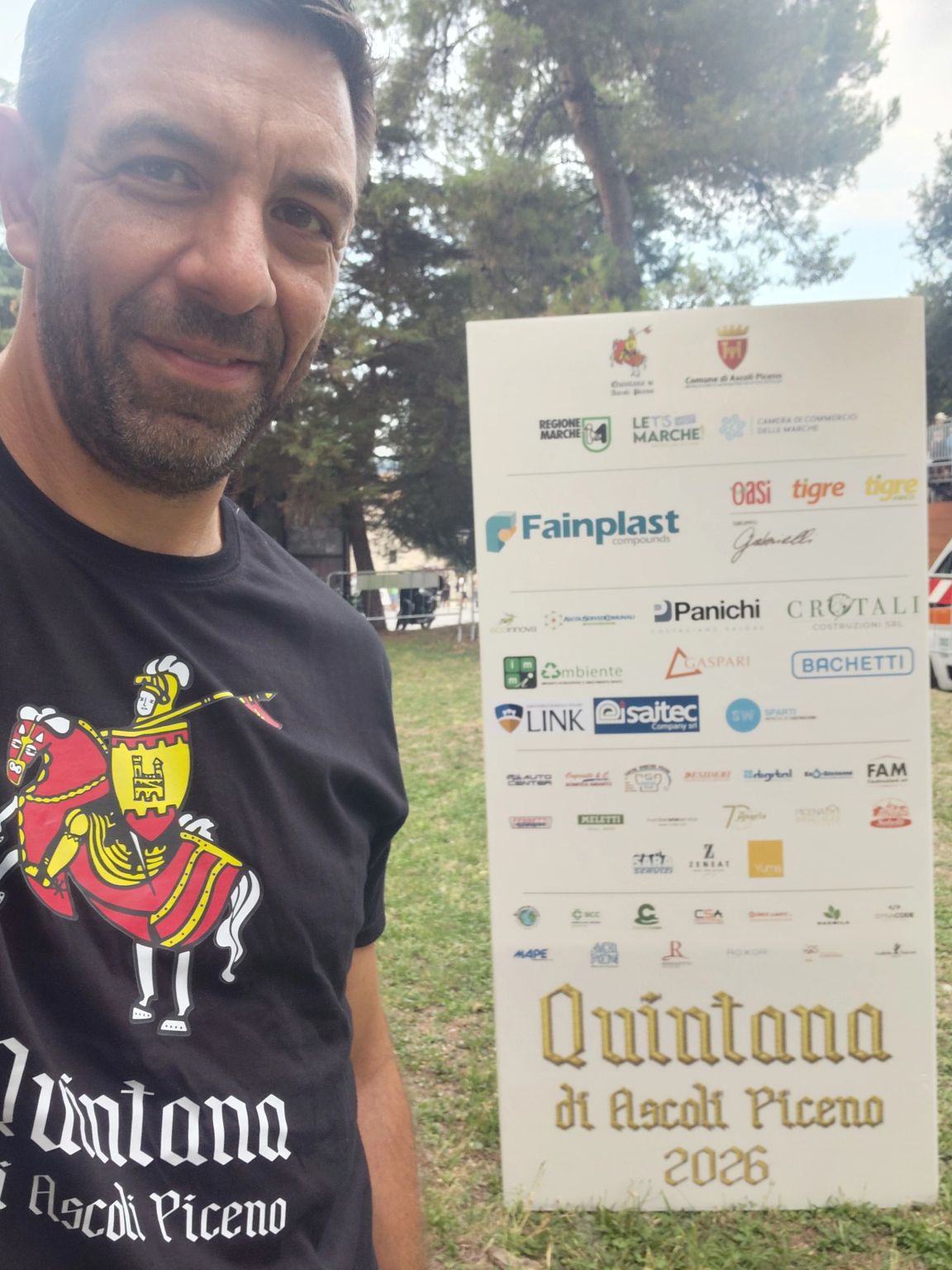 Giuseppe Cinti durante la Quintana di Ascoli