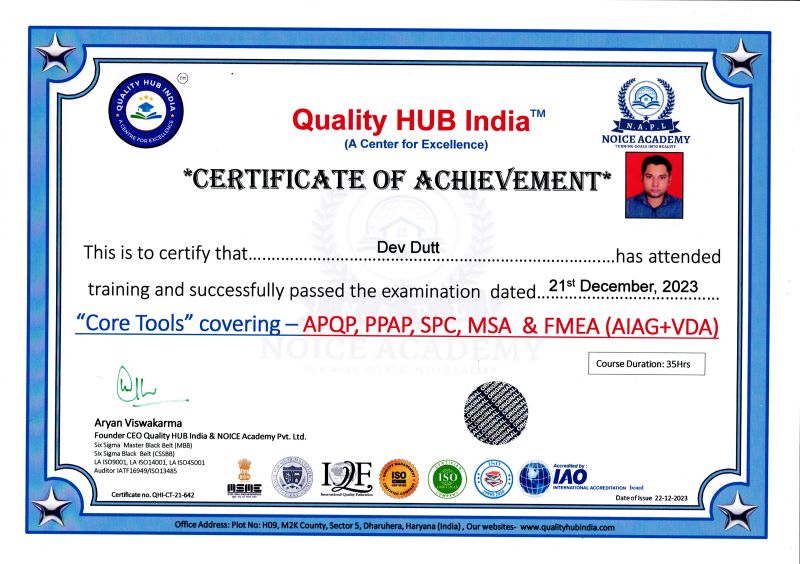 Dev dutt on LinkedIn: Successfully completed quot Core tools quot Certification Dev dutt on LinkedIn: Successfully completed quot Core tools quot Certification