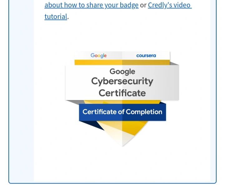 Grateful for my Google certificate in Cyber Security Zack S Radebe Grateful for my Google certificate in Cyber Security Zack S Radebe