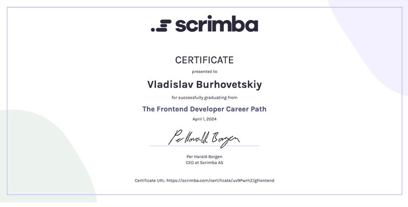Vladislav Burhovetskiy on LinkedIn: Wow 😃 I got my certificate of Vladislav Burhovetskiy on LinkedIn: Wow 😃 I got my certificate of