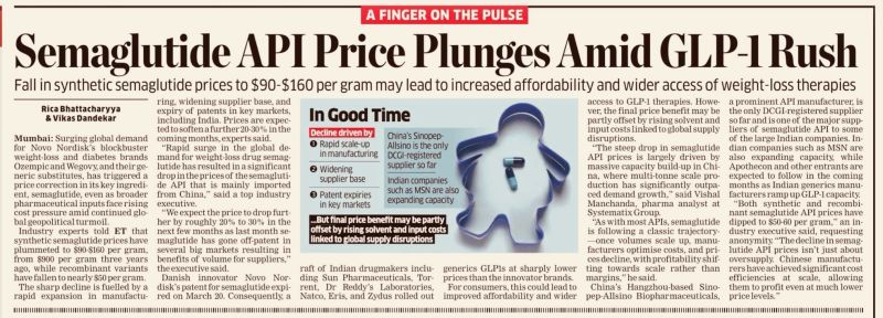 semaglutide api manufacturing Indian Makers Gear Up for Demand semaglutide api semaglutide api manufacturing