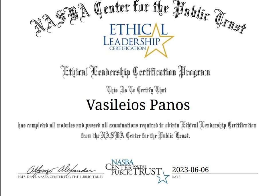 Vasileios Panos on LinkedIn: NASBA Ethical Leadership Certification Program Vasileios Panos on LinkedIn: NASBA Ethical Leadership Certification Program