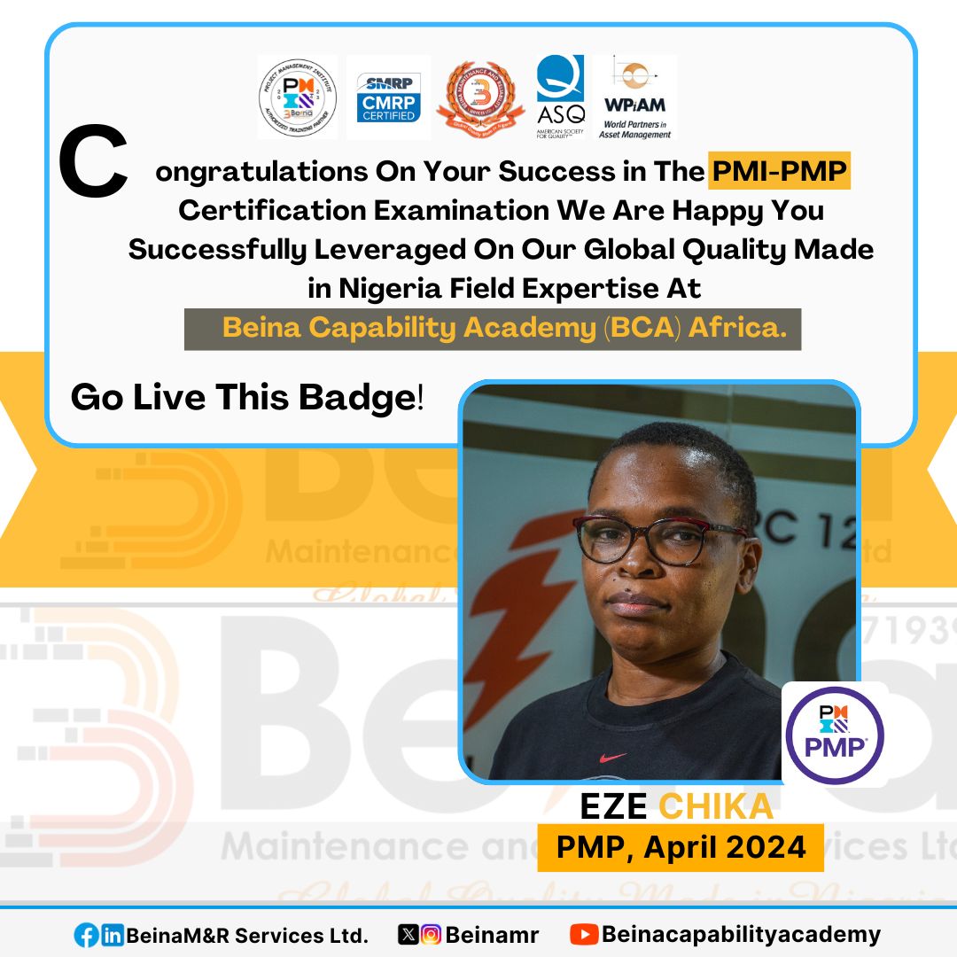 Beina Maintenance Reliability Services Ltd on LinkedIn: #behold #pmp Beina Maintenance Reliability Services Ltd on LinkedIn: #behold #pmp