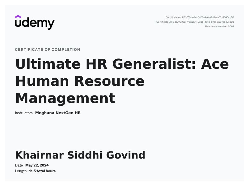 Siddhi Khairnar on LinkedIn: Successfully completed the certification Siddhi Khairnar on LinkedIn: Successfully completed the certification