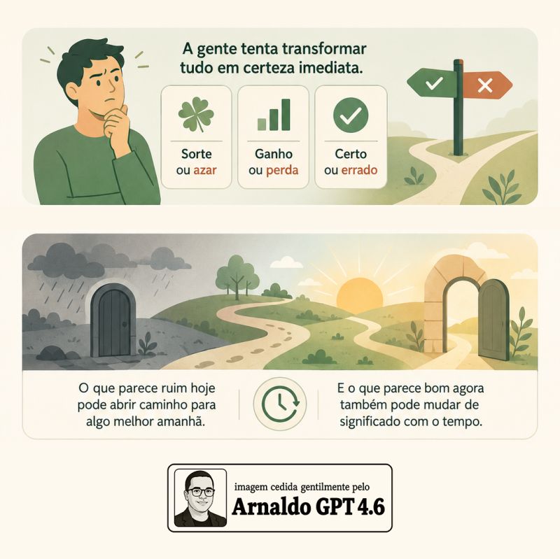 A verdade é que você ainda não sabe se foi sorte ou azar