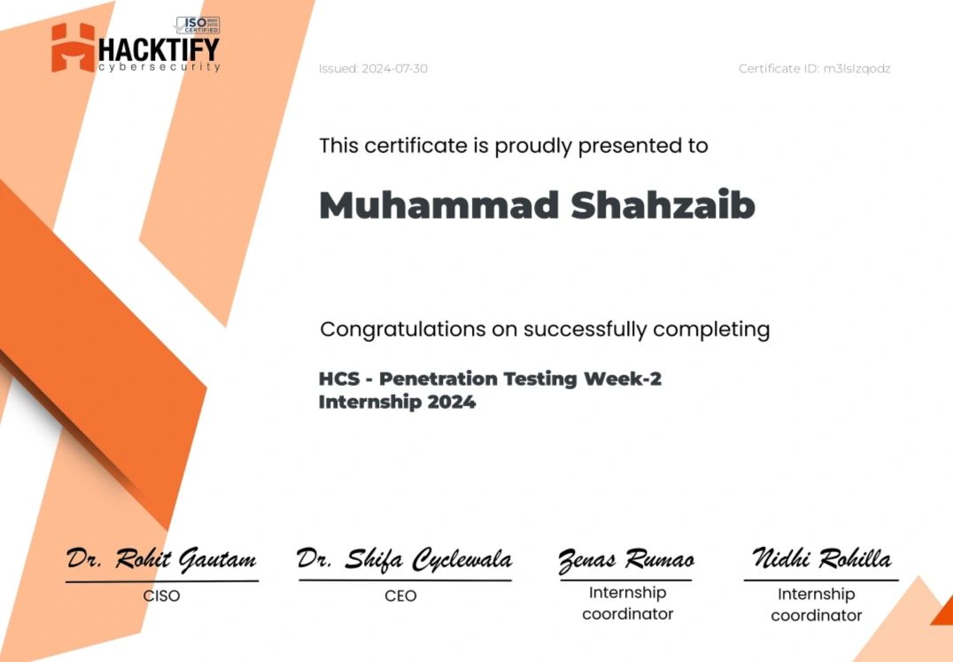 Muhammad S on LinkedIn: #cybersecurity #internship #hcs #certification Muhammad S on LinkedIn: #cybersecurity #internship #hcs #certification